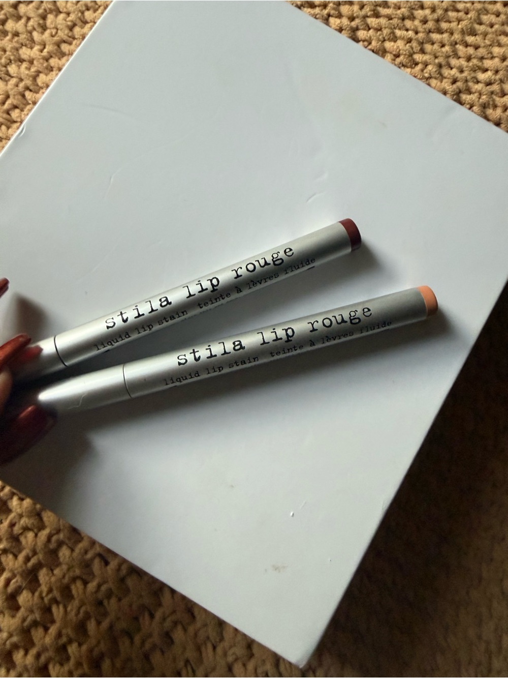 Stila Lip Rouge Liquid Lip Stain Duo — Peach & Mauve